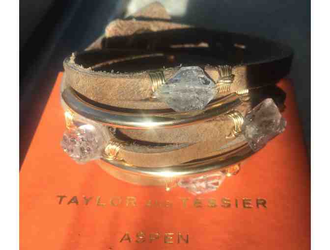 Mini Shred Leather Bracelet by Taylor & Tessier
