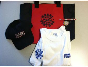 Signed Pat & Vanna Photograph, Wedge, and Wheel of Fortune items