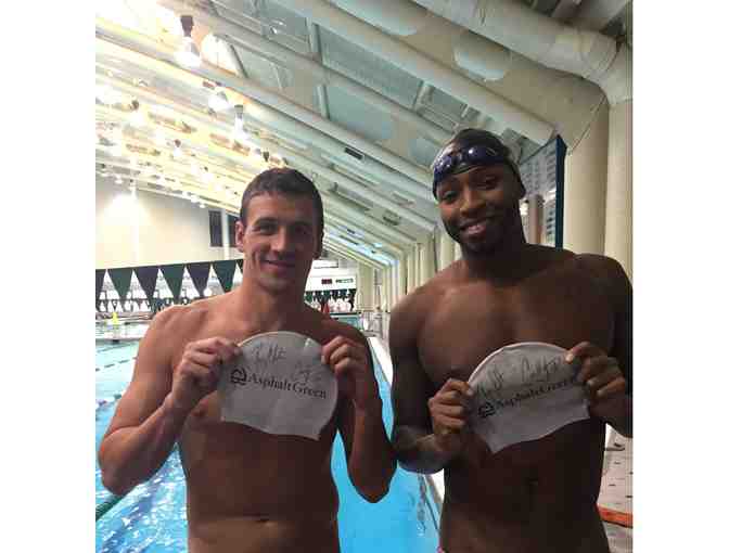 Autographed Swim Cap from Olympians Ryan Lochte and Cullen Jones!