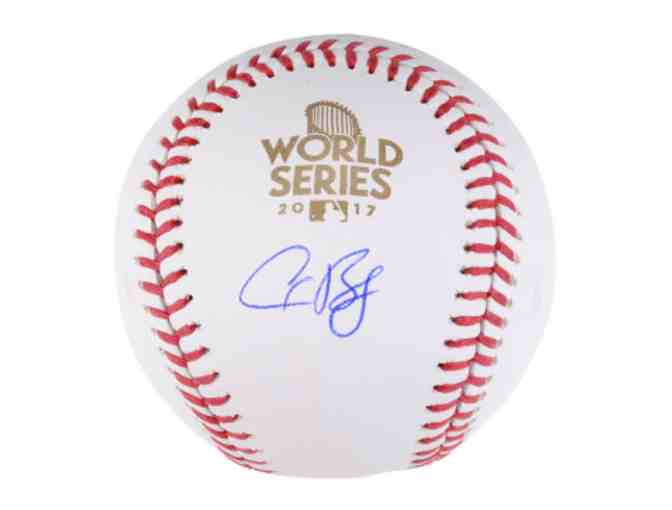 Alex Bregman 2017 World Series Signed Baseball w/ Houston Strong