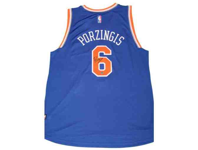 Kristaps Porzingis Signed New York Knicks Jersey