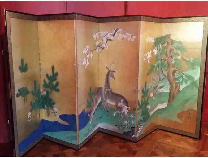 19th Century Antique Japanese Six Panel Screen