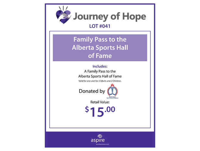 Alberta Sports Hall of Fame - Family Pass - Photo 1
