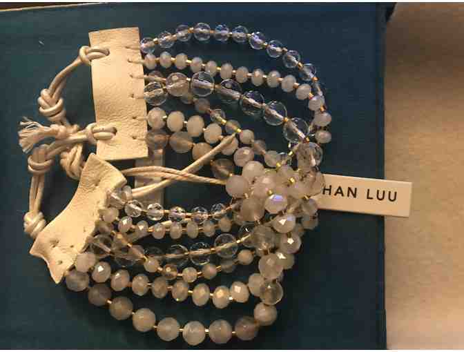 Chan Luu Moonstone Crystal Leather Bracelet - Photo 1