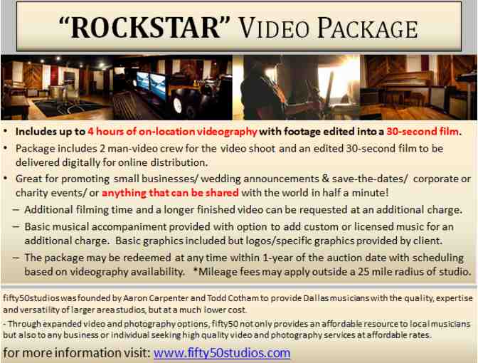 'Rock Star' Video Package