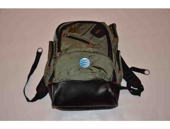 AT&T Branded - Backpack (Hunter green, black & gray)