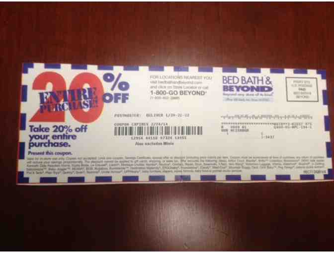 $100 Bed, Bath and Beyond Gift Card with 20% off Entire Purchase Coupon!
