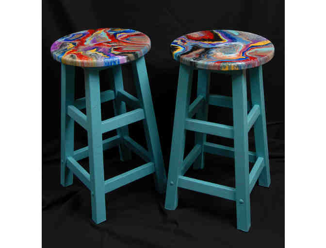 Painted Bar Stools (Lesley Makris)