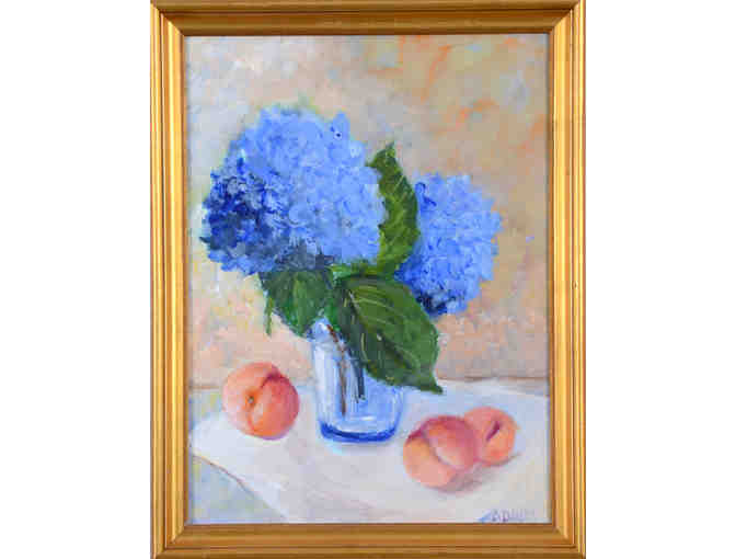 Blue Hydrangea with Apricots (Ann Daum) - Photo 1