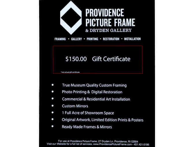 Providence Picture Frame $150 Gift Certificate