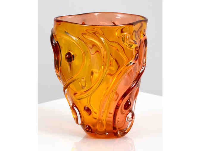 Amber String Theory Vase (Keith Marshall) - Photo 1