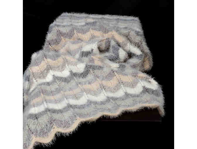 Warm Gray & Fuzzy Sofa Blanket (Lisa Hirsbrunner) LIVE