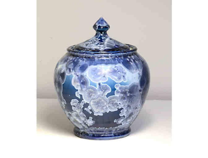 Atlantic Storm Blue Crystalline Jar (Lindsey Epstein)