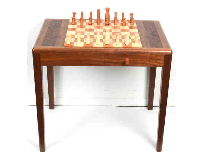 Contemporary Chess Table and Chess Set (Philip Gruppuso) LIVE