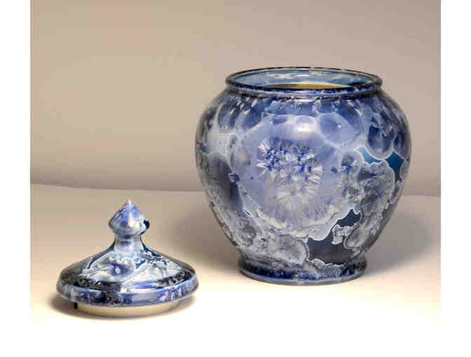 Atlantic Storm Blue Crystalline Jar (Lindsey Epstein)
