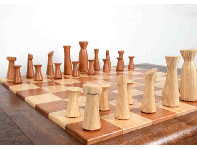 Contemporary Chess Table and Chess Set (Philip Gruppuso) LIVE