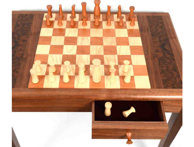 Contemporary Chess Table and Chess Set (Philip Gruppuso) LIVE