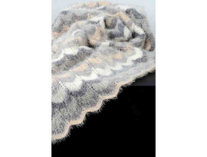 Warm Gray & Fuzzy Sofa Blanket (Lisa Hirsbrunner) LIVE