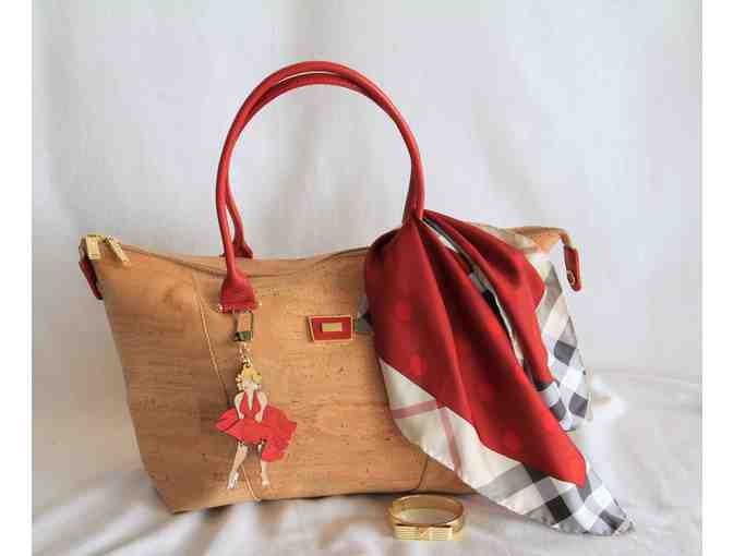 Vintage Kate Spade Bag with Burberry Scarf