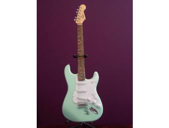Mint Green Squier by Fender Electric Guitar Signed by Bob Weir of the Grateful Dead