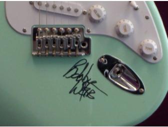 Mint Green Squier by Fender Electric Guitar Signed by Bob Weir of the Grateful Dead