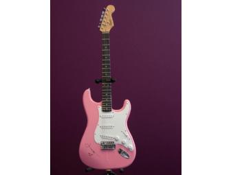 Pink Squier by Fender Electric Guitar Signed by Jewel