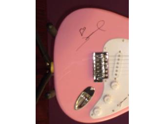 Pink Squier by Fender Electric Guitar Signed by Jewel