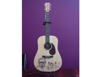 Martin Acoustic Guitar with Hand-drawn Artwork by Dave Matthews