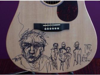 Martin Acoustic Guitar with Hand-drawn Artwork by Dave Matthews