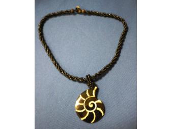 Cochlea Necklace in Black