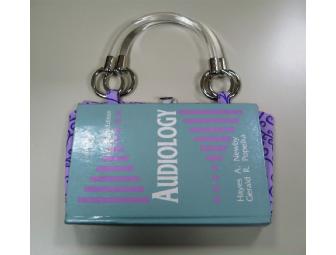 Handcrafted  'Audiology'  Textbook Purse