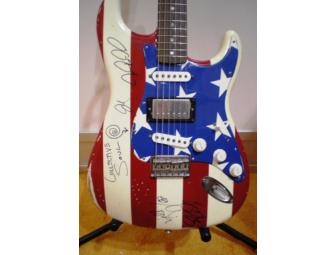 Fender Flag Stratocaster Electric Guitar Autographed by Collective Soul