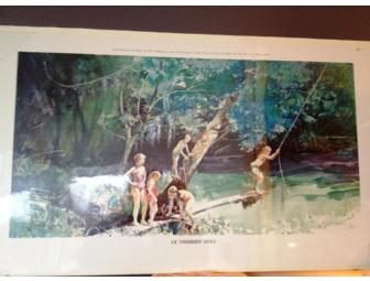 'Swim Hole' Limited Edition Print by Alabama Artist and Auburn Graduate Jack DeLoney
