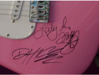 Pink Squier by Fender Electric Guitar Signed by Lady Antebellum