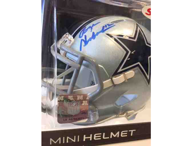 Roger Staubach Autographed Football, Mini-helmet and Banner