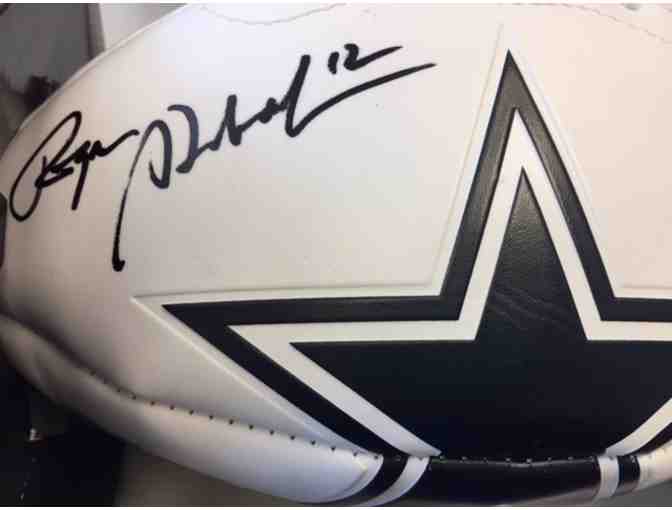 Roger Staubach Autographed Football, Mini-helmet and Banner