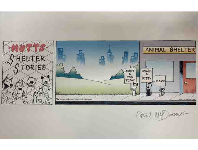 MUTTS 'Shelter Stories' 11x17 art print signed by Patrick McDonnell