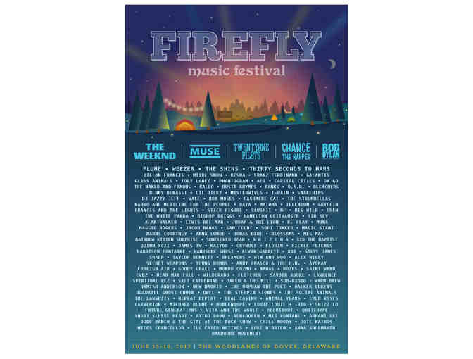 2017 Firefly Music Festival Tickets (2 Four-Day General Admission Passes)