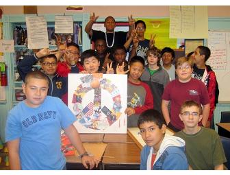 8th Grade Audubon Class of 2011 BOYS - PEACE COLLAGE BY THE BOYS