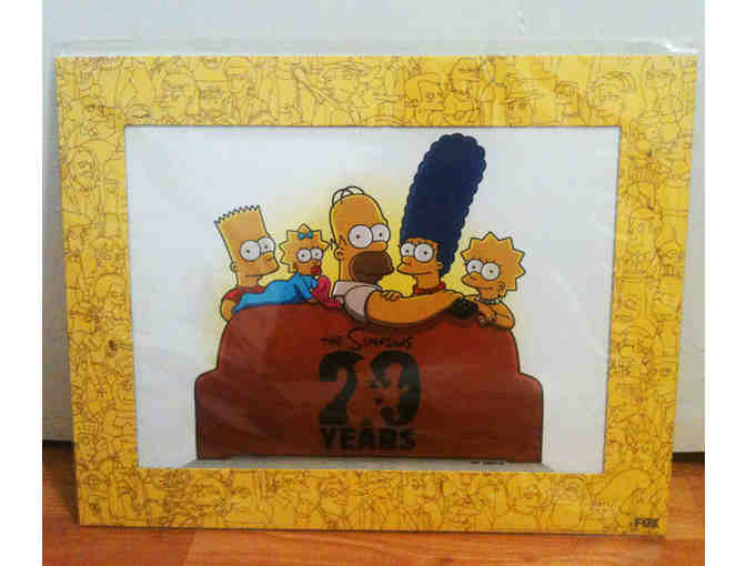 THE SIMPSONS -- Framed Family Portrait & Shiny Pin, Celebrating 20th Anniversary