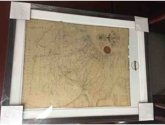 Framed 1831 Map of Texas