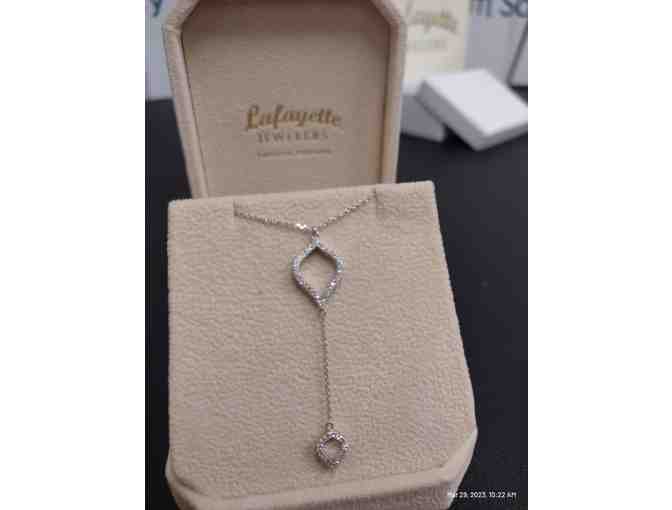 Diamond and 14k White Gold Necklace