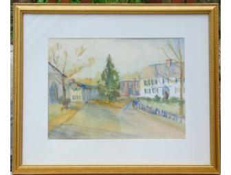 'Entering the Village' Watercolor by Ann Mechem Ziergiebel