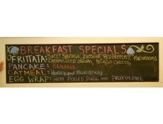Breakfast for 2 at Willow Rest PLUS a $25 Gift Card!
