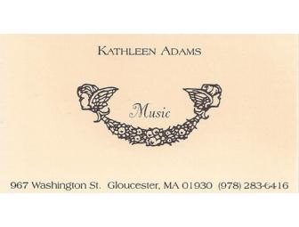 An hour of piano, organ, or vocal instruction with Kathleen Adams