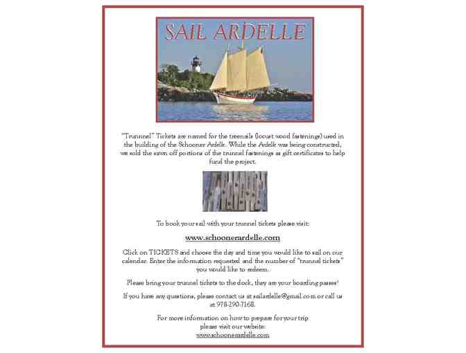 Sail on the Schooner Ardelle (four tickets)