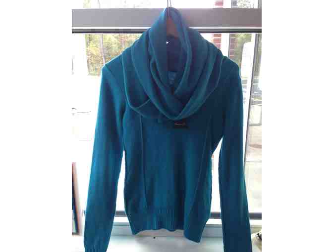 Sweater with Attached Wrap, Earrings and Bracelet