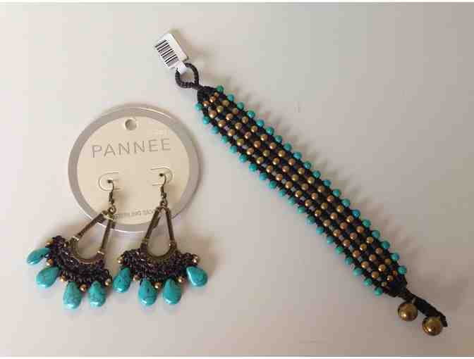 Sweater with Attached Wrap, Earrings and Bracelet