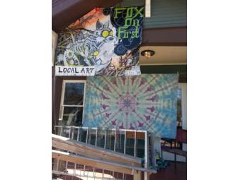 Hand dyed, vibrant design on a twin-sized sheet made by local artisans