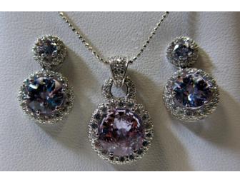 Necklace and Stud Earring Set by CRISLU